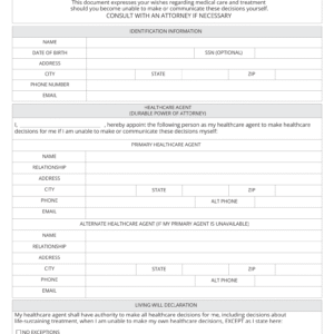 healthcare directive