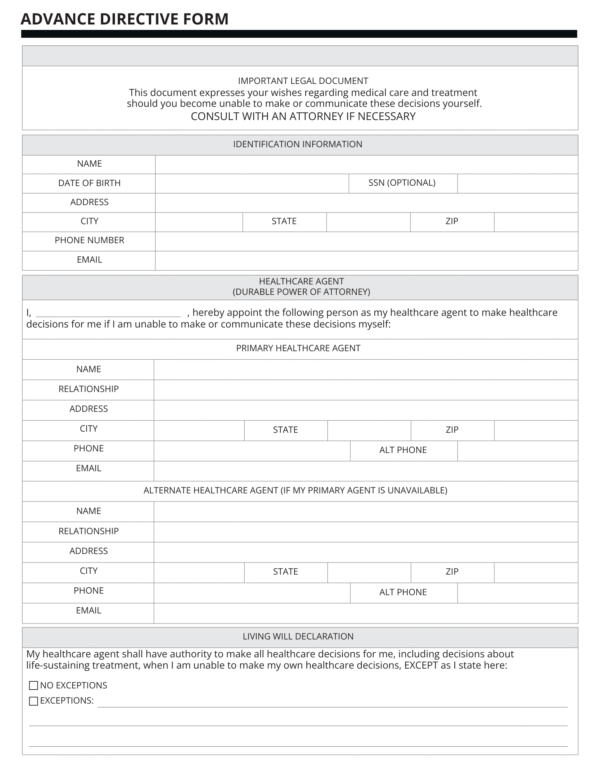 healthcare directive